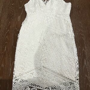 Aster the Label Elegant White Lace Dress